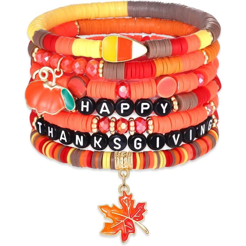 Surfer Heishi Bracelets For Woman Rainbow African Vinyl Beaded Bracelets Lightwe